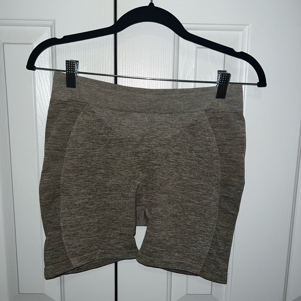Green workout shorts